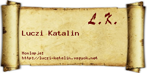 Luczi Katalin névjegykártya